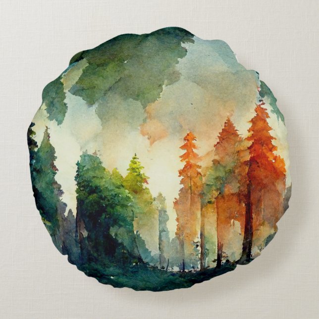 Coussins Ronds La forêt (nature) (Dos)