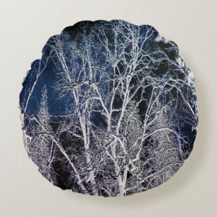 Coussins Ronds La nuit de Cold Wintry....