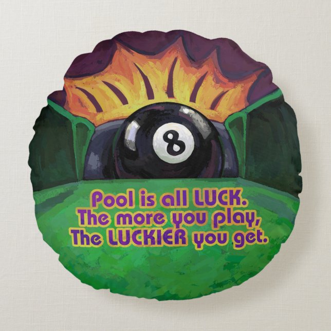 Coussins Ronds La piscine est la chance (Devant)