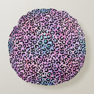 Coussins Ronds La série Iridescent Leopard Design 4