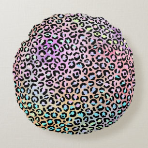 Coussins Ronds La série Iridescent Leopard Design 6