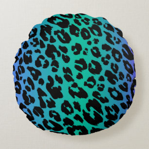 Coussins Ronds La série léopard multicolore Design 6