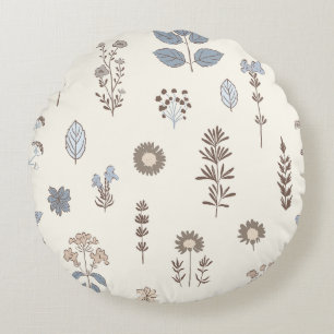 Coussins Ronds La Touche bleue de la nature Brown