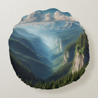 Coussins Ronds La vue sur la colline