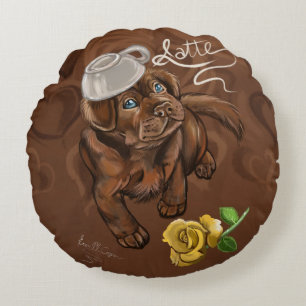 Coussins Ronds Laboratoire en latte de chocolat