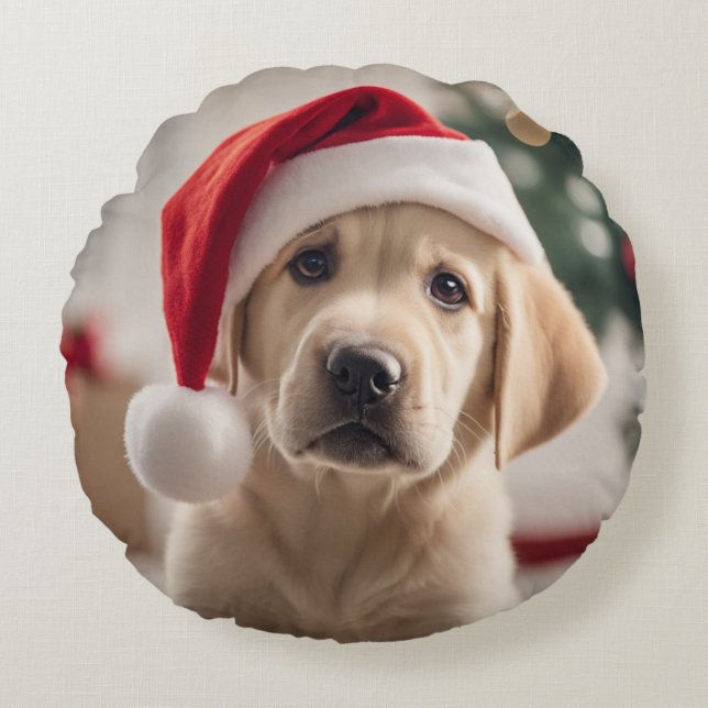 Coussins Ronds Labrador Retriever Christmas (Devant)