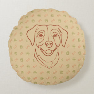 Coussins Ronds Labrador Retriever. Édition Bonheur !