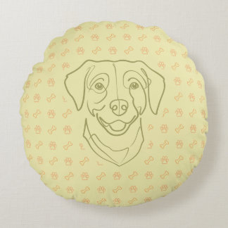 Coussins Ronds Labrador Retriever. Édition Bonheur !