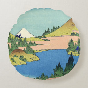Coussins Ronds Lac Hokusai Hakone dans la province de Sagami