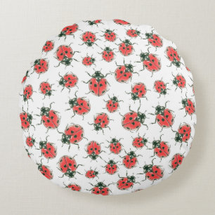 Coussins Ronds Ladybugs