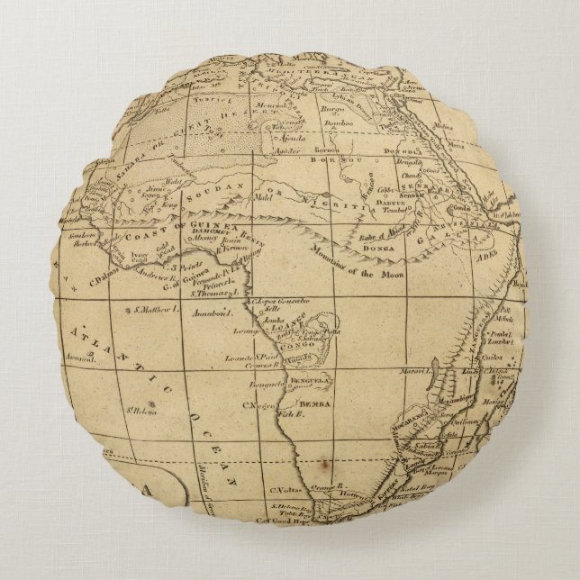 Coussins Ronds L'Afrique 11 (Devant)