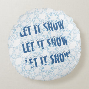 Coussins Ronds Laisser les flocons de neige