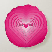 Coussins Ronds L'Amour Rose - Coeurs (Dos)
