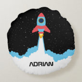 Coussins Ronds Lancement de fusées dans l'espace extra-atmosphéri (Dos)