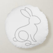 Coussins Ronds Lapin de corde minimal design moderne (Dos)
