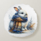 Coussins Ronds Lapin d'hiver (Devant)