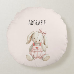 Coussins Ronds Lapin Mignon Animal à Cœur