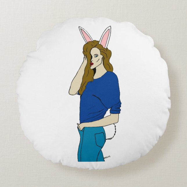 Coussins Ronds lapine  (Devant)