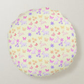 Coussins Ronds Lapins et papillons (Dos)