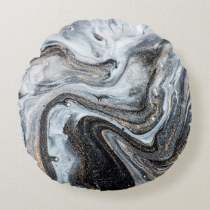 Coussins Ronds L'art de luxe à l'orientale. Tourbillon d'or, art