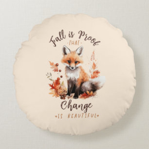 Coussins Ronds L'Automne Est La Preuve Que Le Changement Est Beau