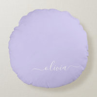 Lavande Purple Script Moderne Fille Monogramme Nom