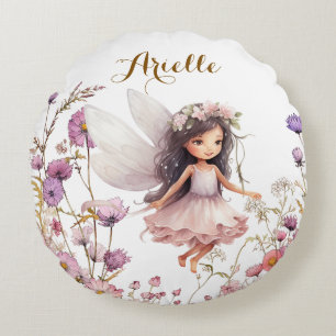 Coussins Ronds Lavender fée fleur sauvage pixie cadeau d'annivers