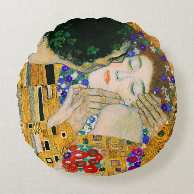 Coussins Ronds Le baiser de Gustav Klimt (Devant)