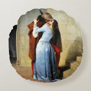 Coussins Ronds Le Baiser - Francesco Hayez Il Bacio
