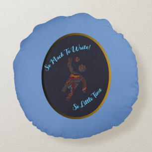 Coussins Ronds "Le choix des mots compte "l'écrivain"