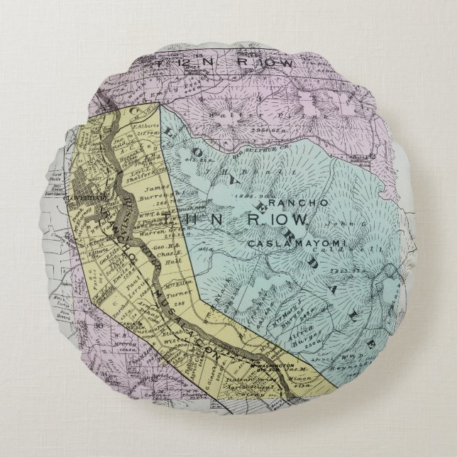 Coussins Ronds Le comté de Sonoma, la Californie 18 (Devant)