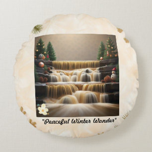 Coussins Ronds "Le délice de l'hiver festif"