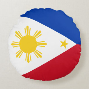 Coussins Ronds Le drapeau philippin
