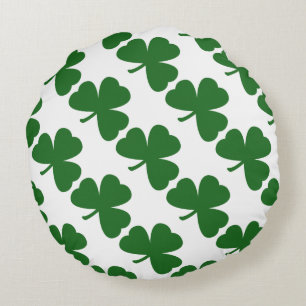 Coussins Ronds Le jour de St Patrick vert de shamrocks