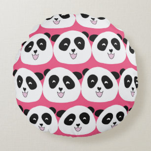 Coussins Ronds Le motif pour enfants Panda porte une répétition
