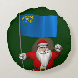 Coussins Ronds Le Père Noël Avec L'Entrée Du Nevada