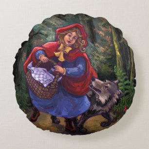 Coussins Ronds Le Petit Chaperon Rouge