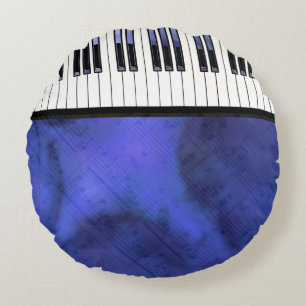 Coussins Ronds Le piano verrouille la torsion moderne de musique