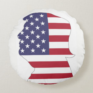 COUSSINS RONDS LE PRÉSIDENT DONALD TRUMP AMERICAN FLAG