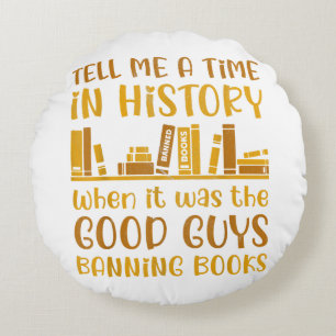 Coussins Ronds Lecteur de livres interdits Lit des livres interdi