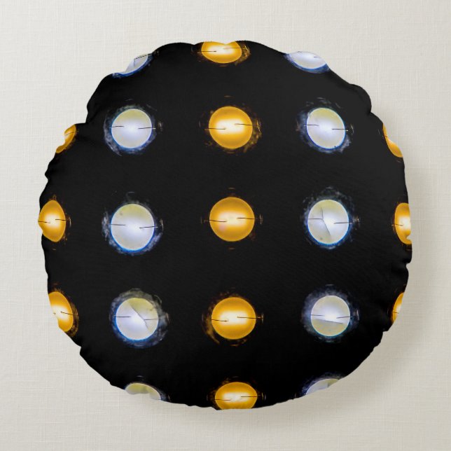 Coussins Ronds LED, fermer l'arrière - plan abstrait. (Devant)