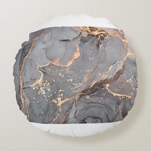 Coussins Ronds L'encre d'alcool est translucide. multicolo Abstra (Devant)