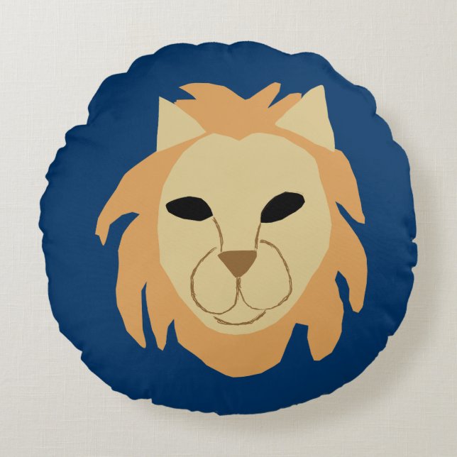 Coussins Ronds Leo Lion, (Devant)