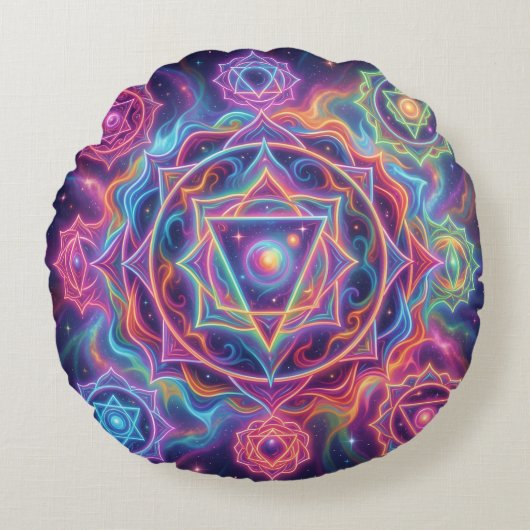 Coussins Ronds Les 7 Chakras´10 (Devant)