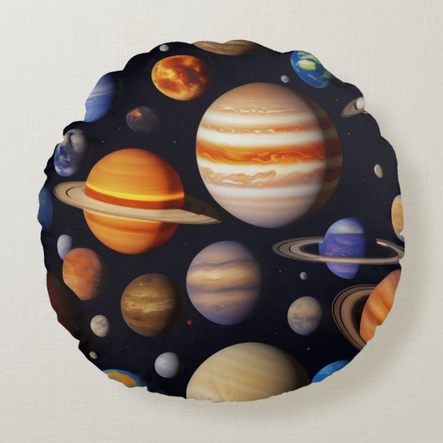 Coussins Ronds Les Brevets de Planet (Devant)