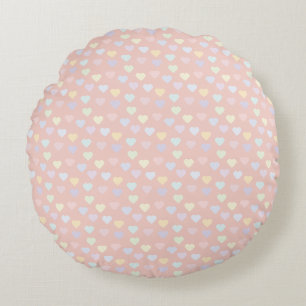 Coussins Ronds Les Coeurs minuscules Pastel