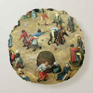 Coussins Ronds Les jeux des enfants : détail du fond