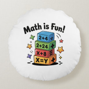 Coussins Ronds Les maths sont des autocollants amusants