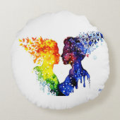 Coussins Ronds Les papillons de l'amour (Dos)