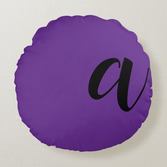 Coussins Ronds Lettre initiale de monogramme moderne (Devant)